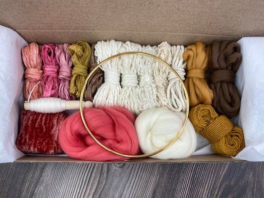Deluxe Fiber Pack Gift with optional embroidery loop  . color "Rose Hip"