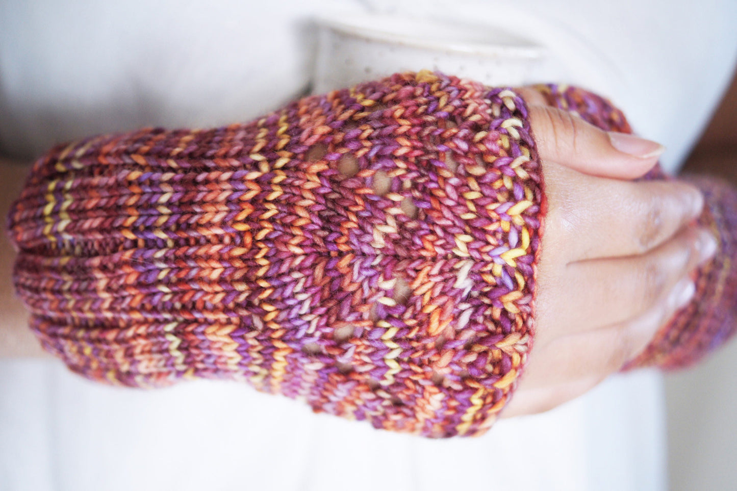 Knitting Pattern . Wrist Warmer . "Embrace Me" PDF pattern