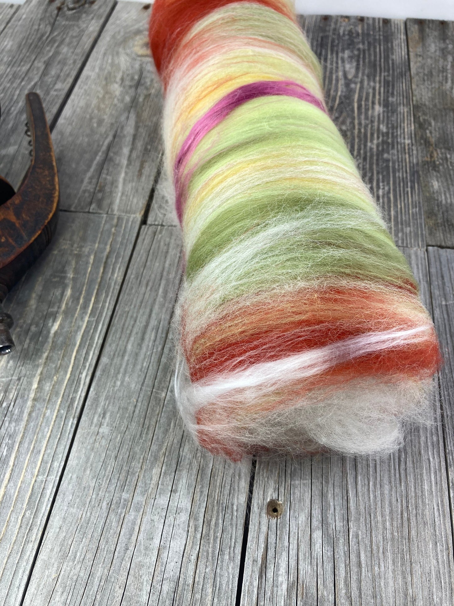 Uniquely curated art batt in color: "Flower Power"