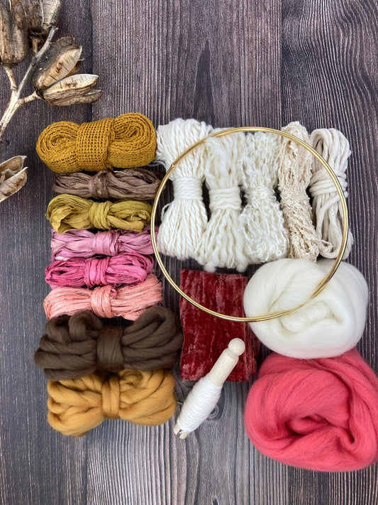 Deluxe Fiber Pack Gift with optional embroidery loop  . color "Rose Hip"