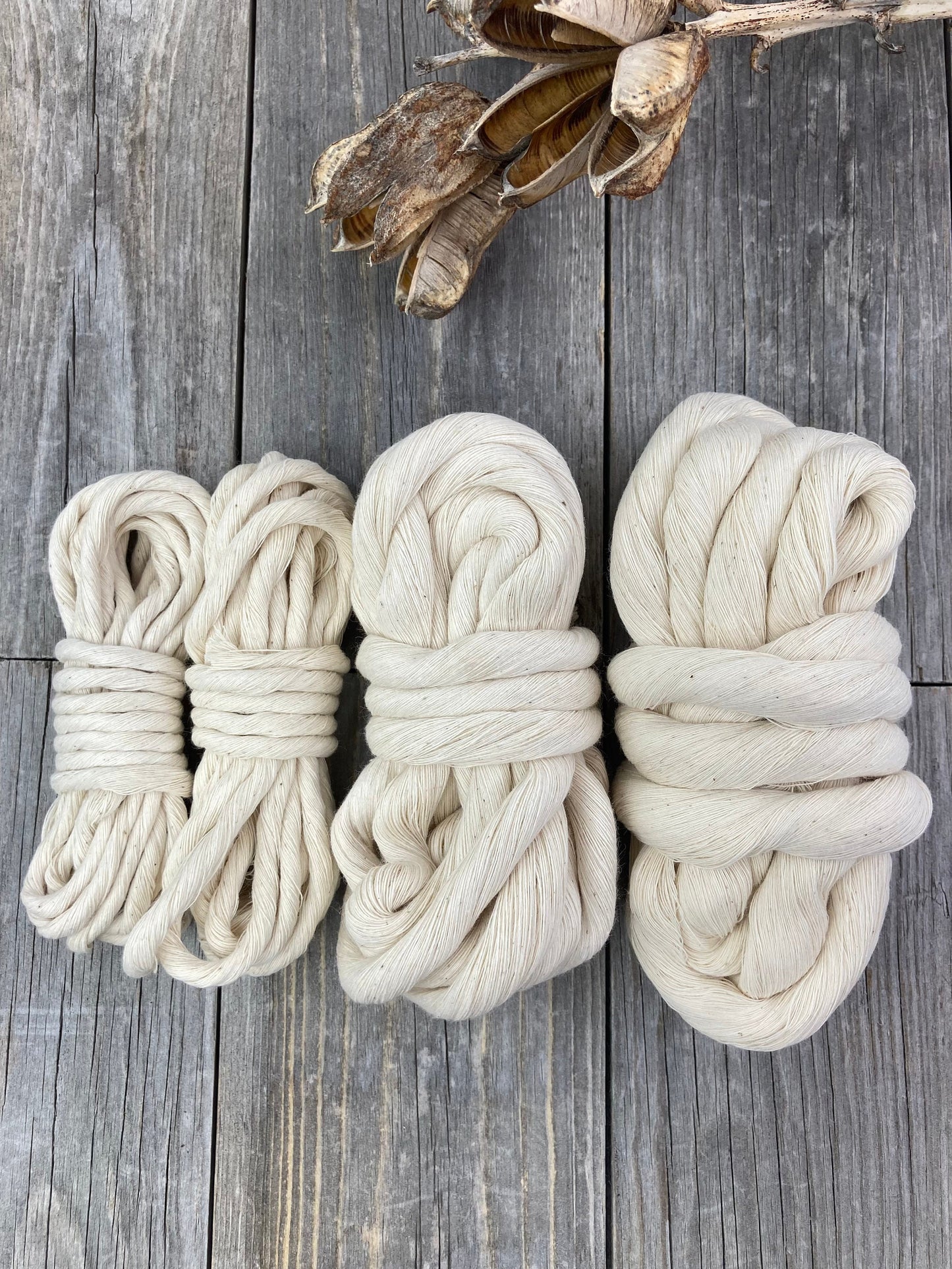 Cotton string. Soft Bulky Cotton string . Weaving  Supplies . Multiple Colors . Ecru