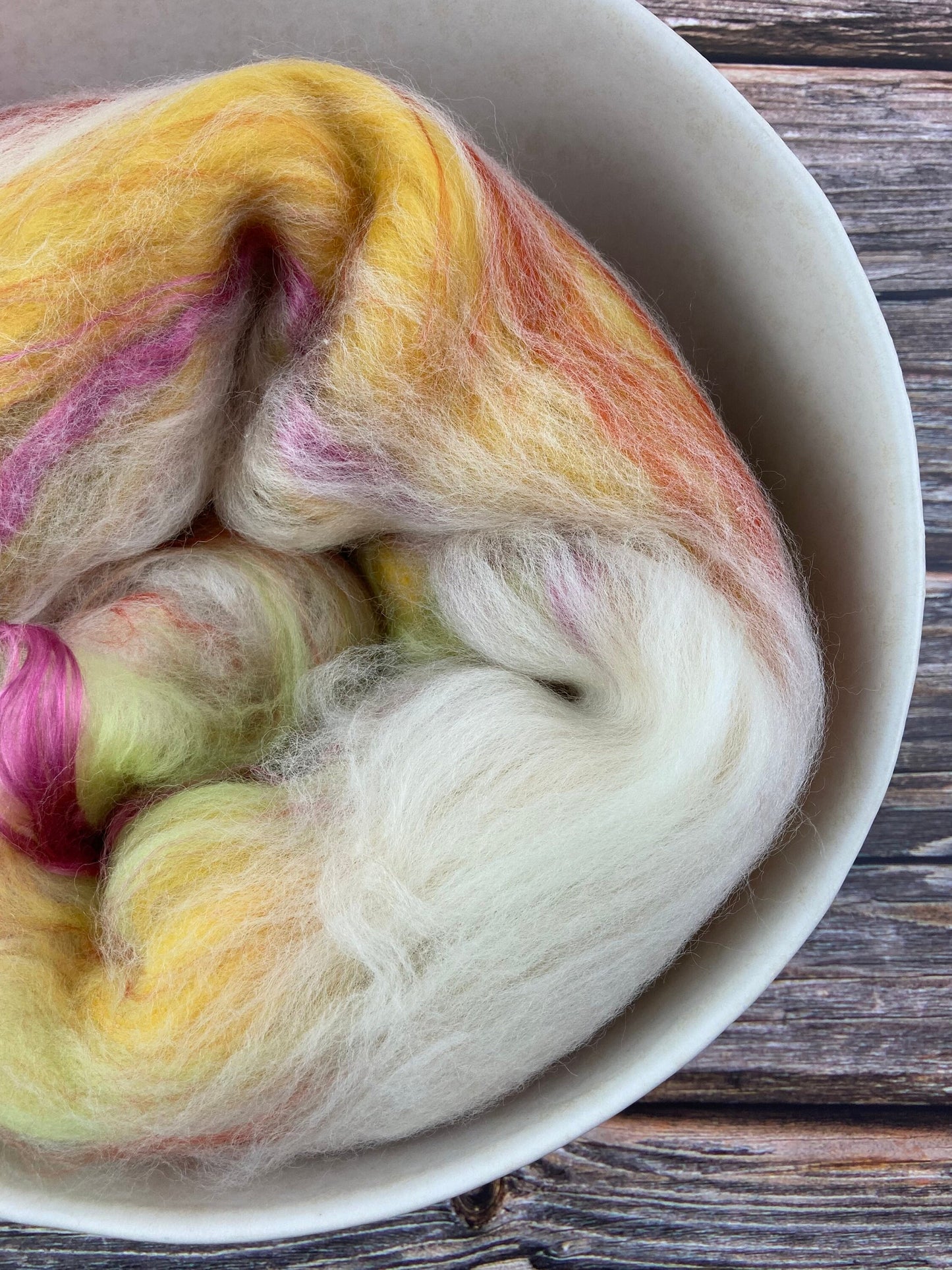 Uniquely curated art batt in color: "Flower Power"