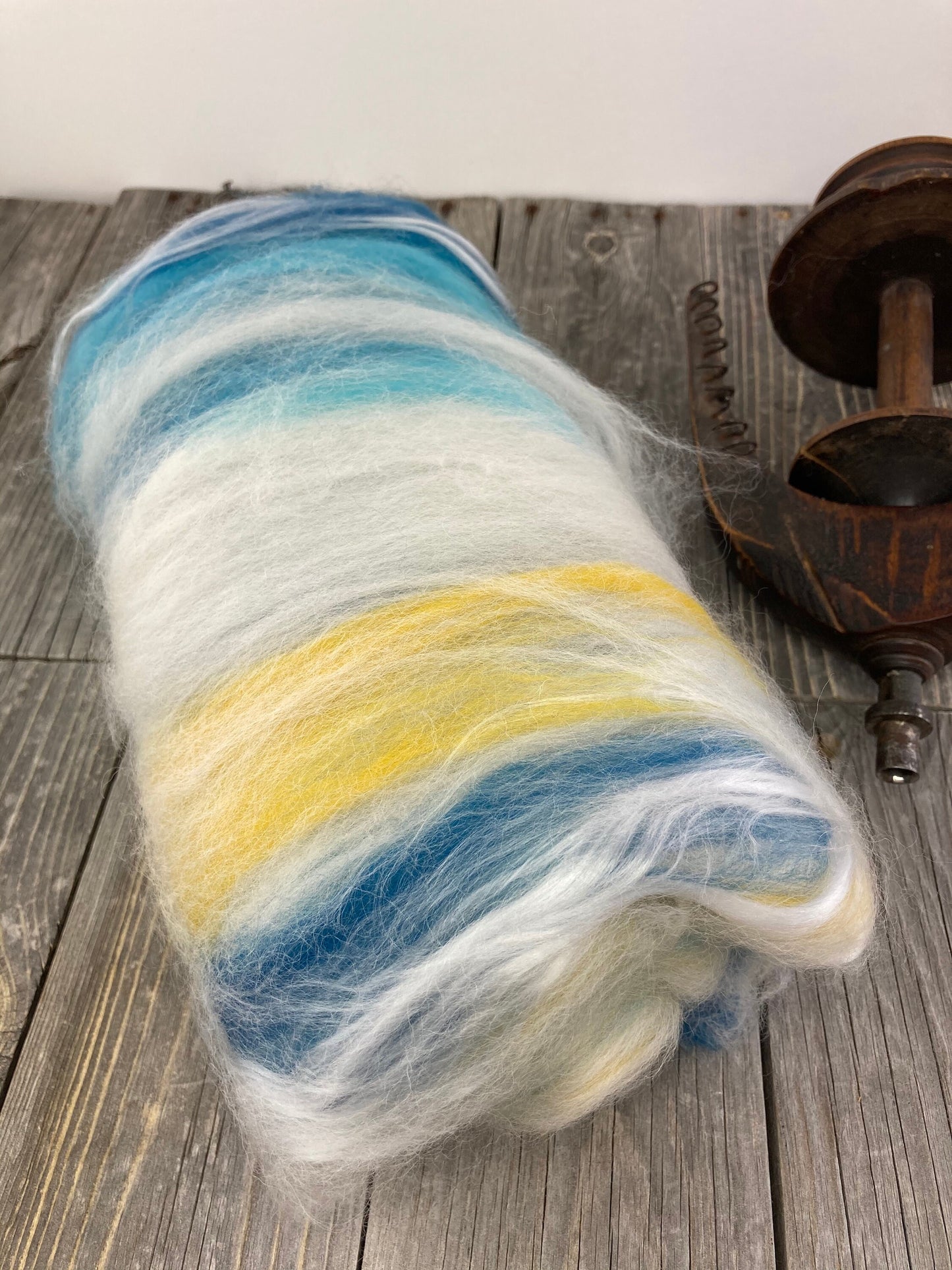 Uniquely curated art batt in color:  "Water"