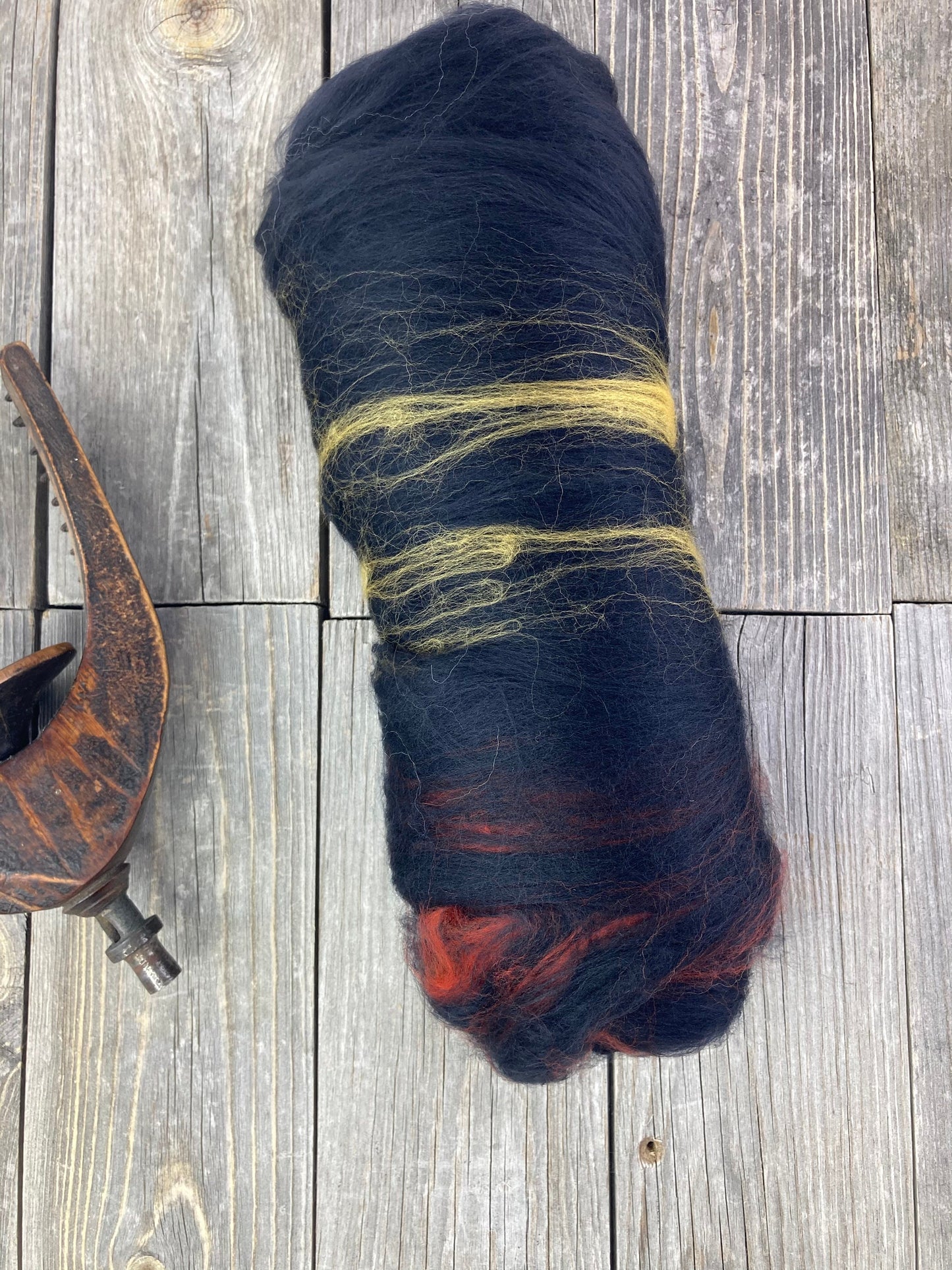 Uniquely curated art batt in color: "Bloom" "Dark Skies"