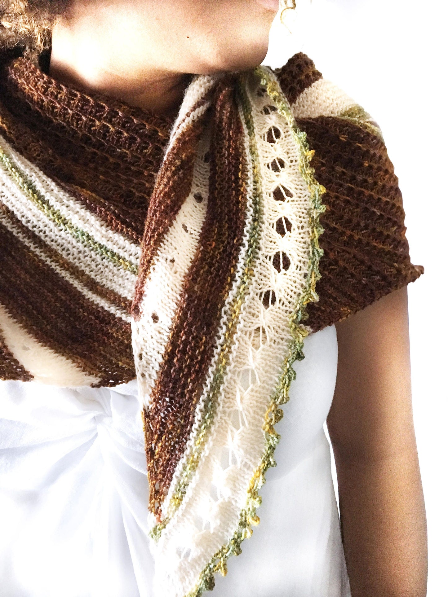 Knitting Pattern Shawl . "Wild Nutmeg Shawl"