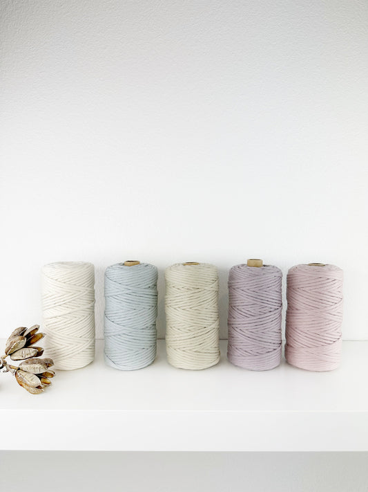 Premium Cotton string. Full roll 100m . Super Soft 4mm . Multiple Colors