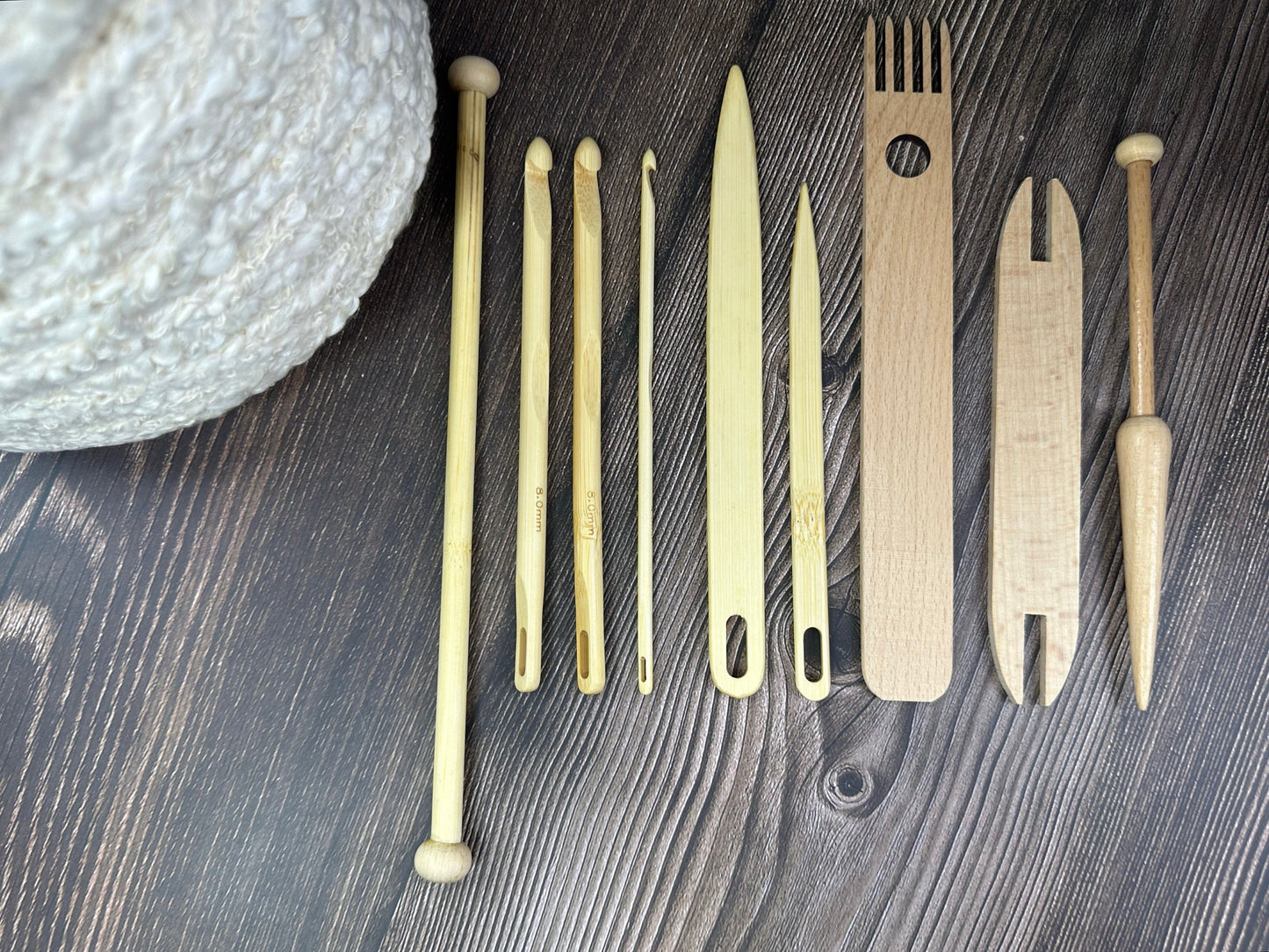 Weaving Tool Set . 9 piece Weaving Loom Tool Set