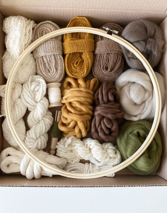 Deluxe Fiber Pack Gift with optional embroidery loop . "Woodland"