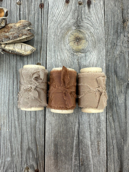 Silk Ribbon . Chiffon Silk .  Wedding Ribbon .  Multiple Colors