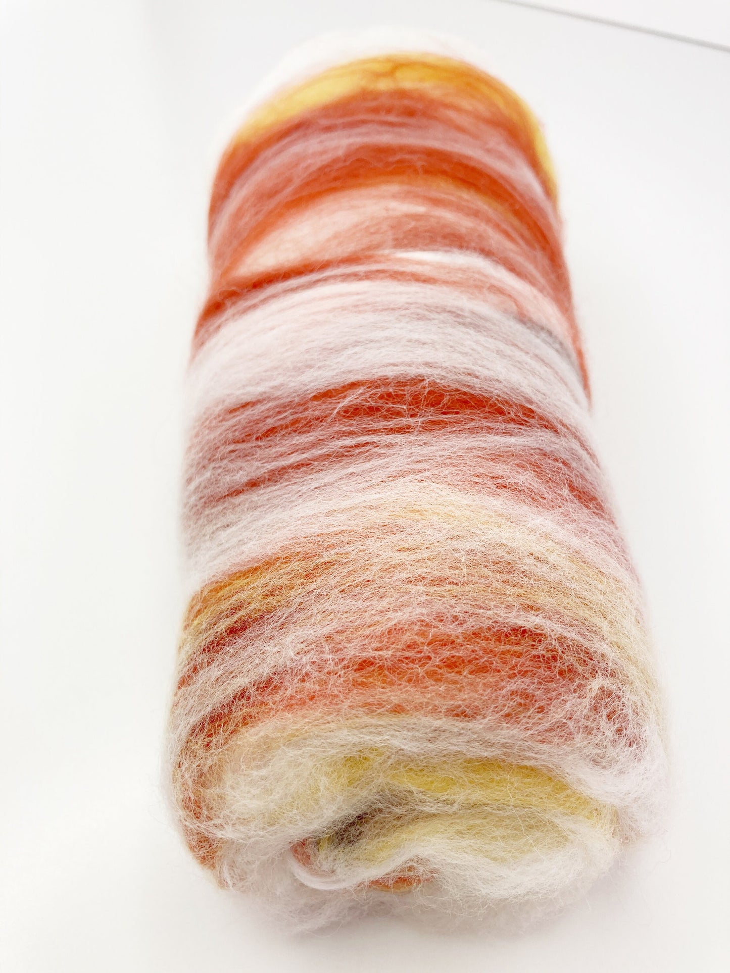 Uniquely curated art batt in color: "Rust"