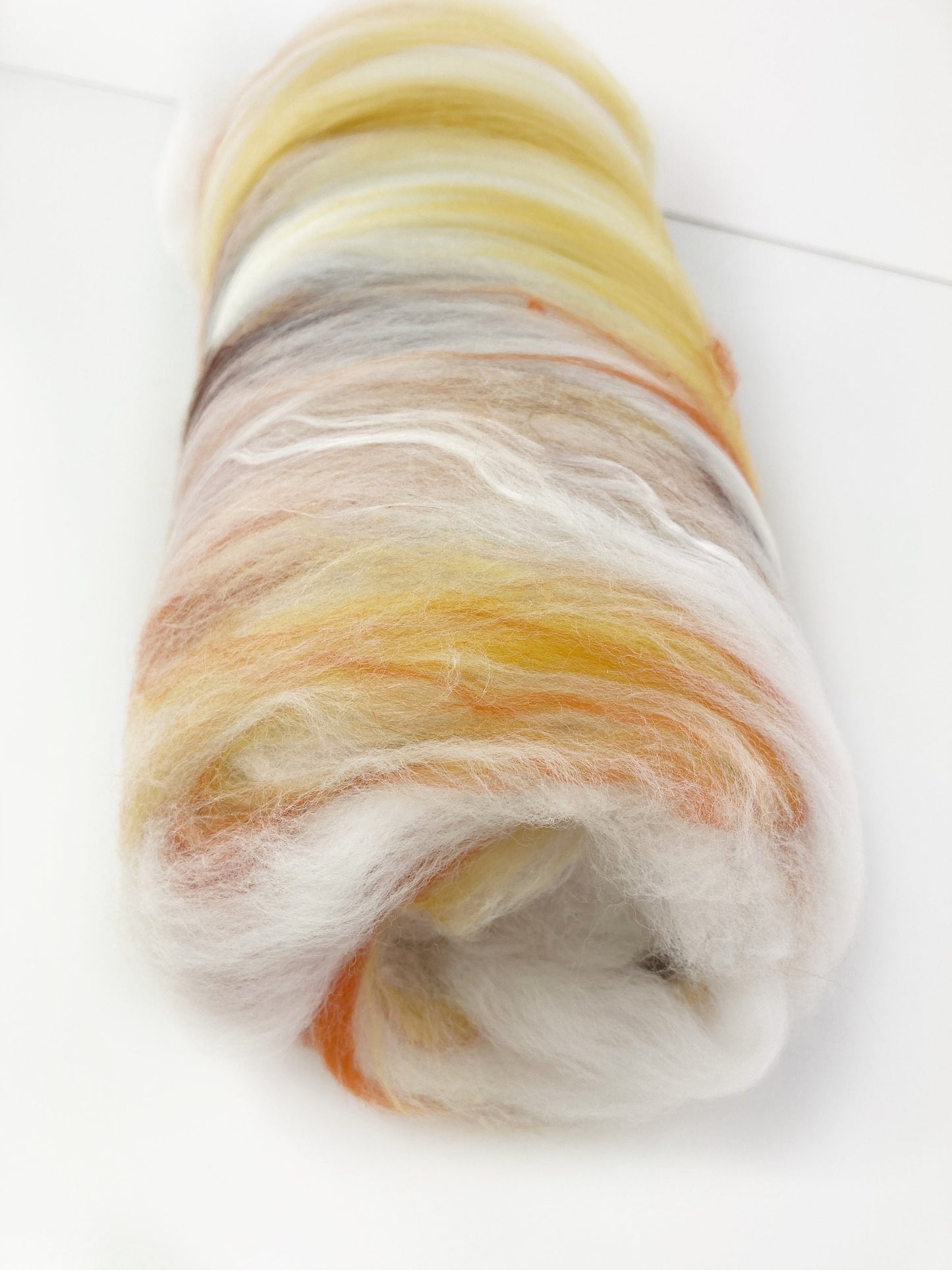 Uniquely curated art batt in color: "Rust"