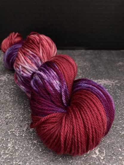 Wild Lilac Moon's Starlight DK in Colorway "Blush", Moonray SB in "Dark Blush" and Selene in color "Blush"