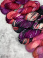 Wild Lilac Moon's Starlight DK in Colorway "Blush", Moonray SB in "Dark Blush" and Selene in color "Blush"