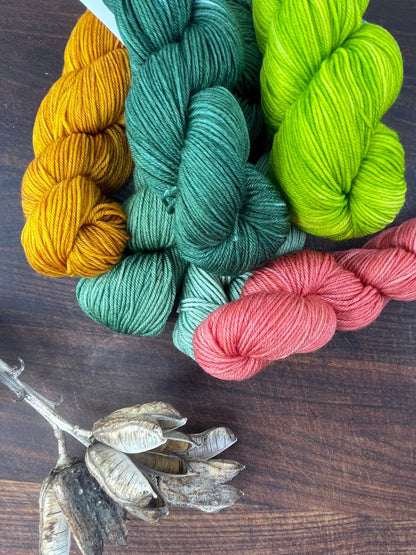 Yarn Packs . Superwash Merino Nylon Tencel Blend . Fingering