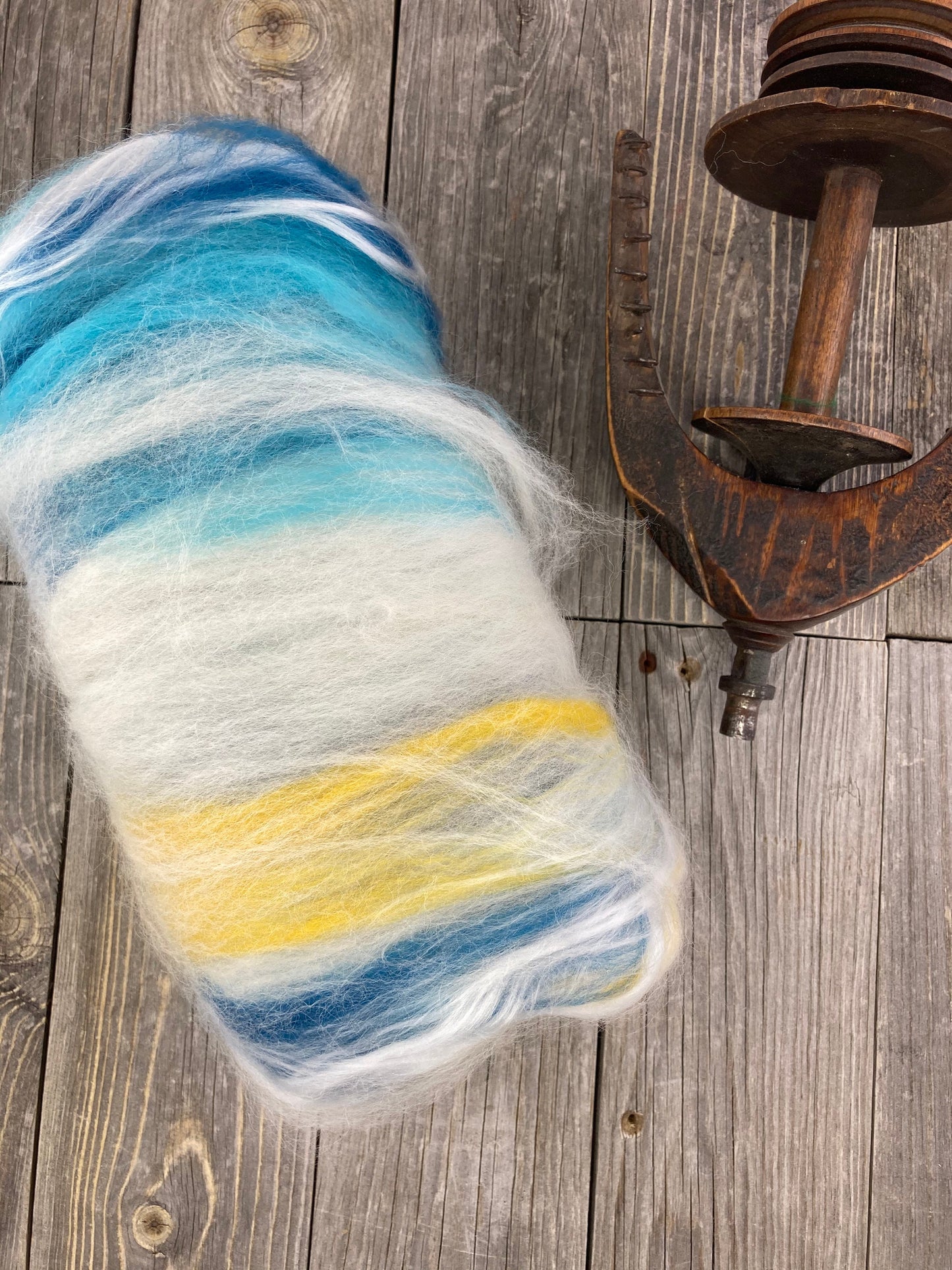 Uniquely curated art batt in color:  "Water"