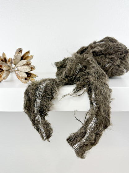 Recycled Yarn . Soft Frayed edge Yarn . Mini skeins