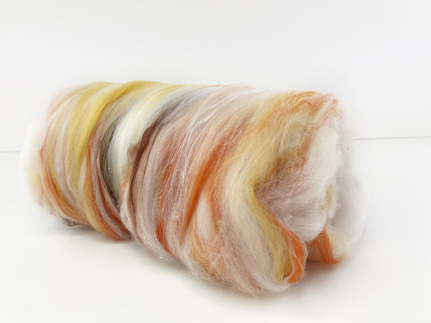 Uniquely curated art batt in color: "Rust"