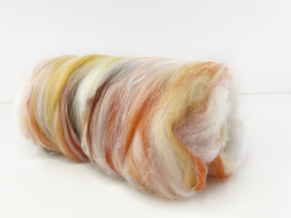 Uniquely curated art batt in color: "Rust"