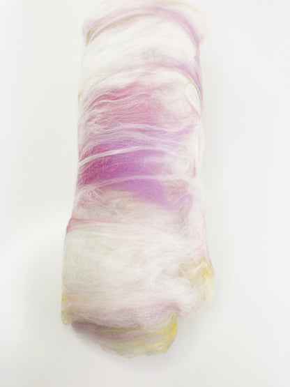 Uniquely curated art batt in color: "Bloom"