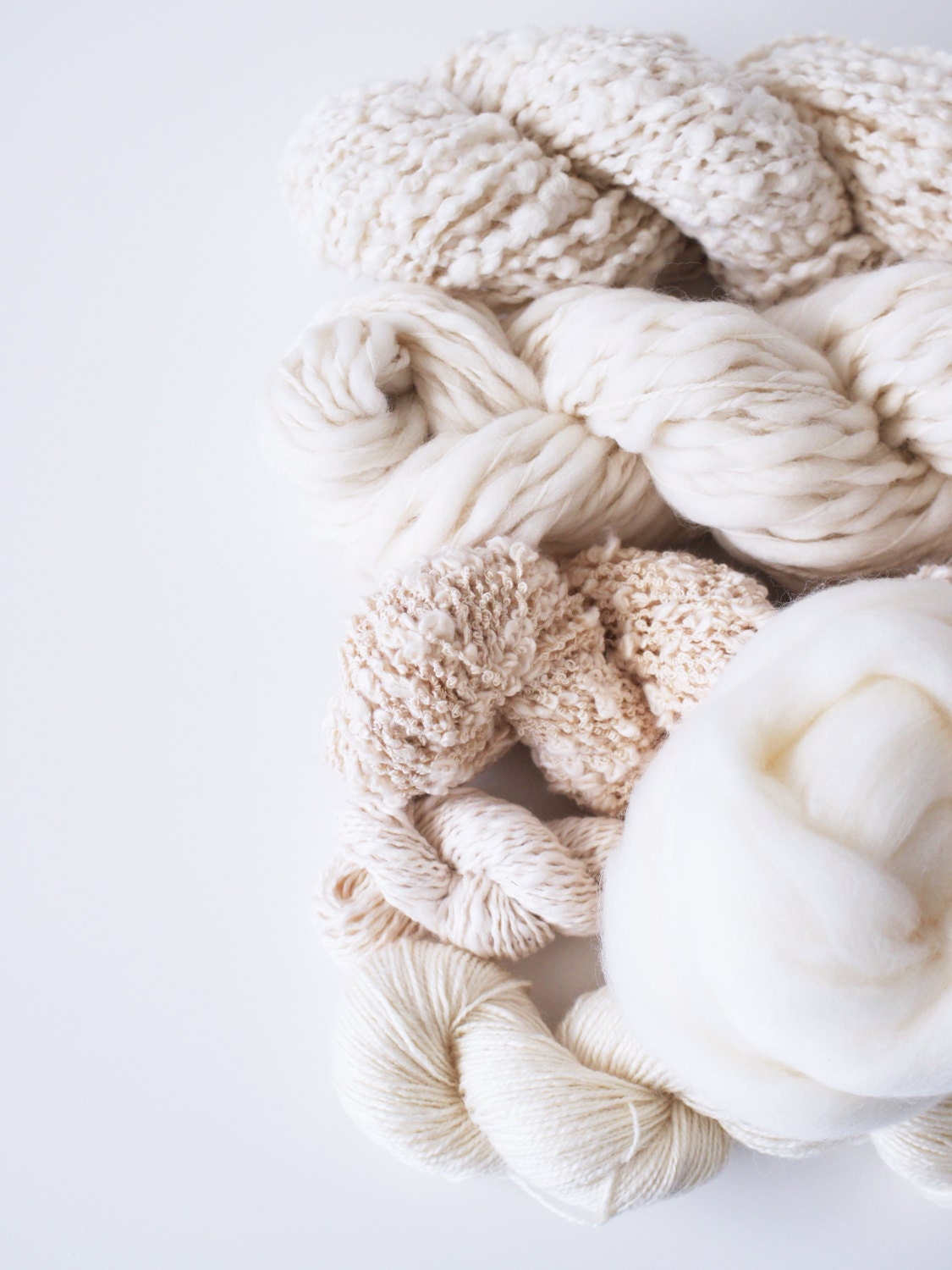 Weavers | Dyers Yarn Pack . Natural Undyed Yarns