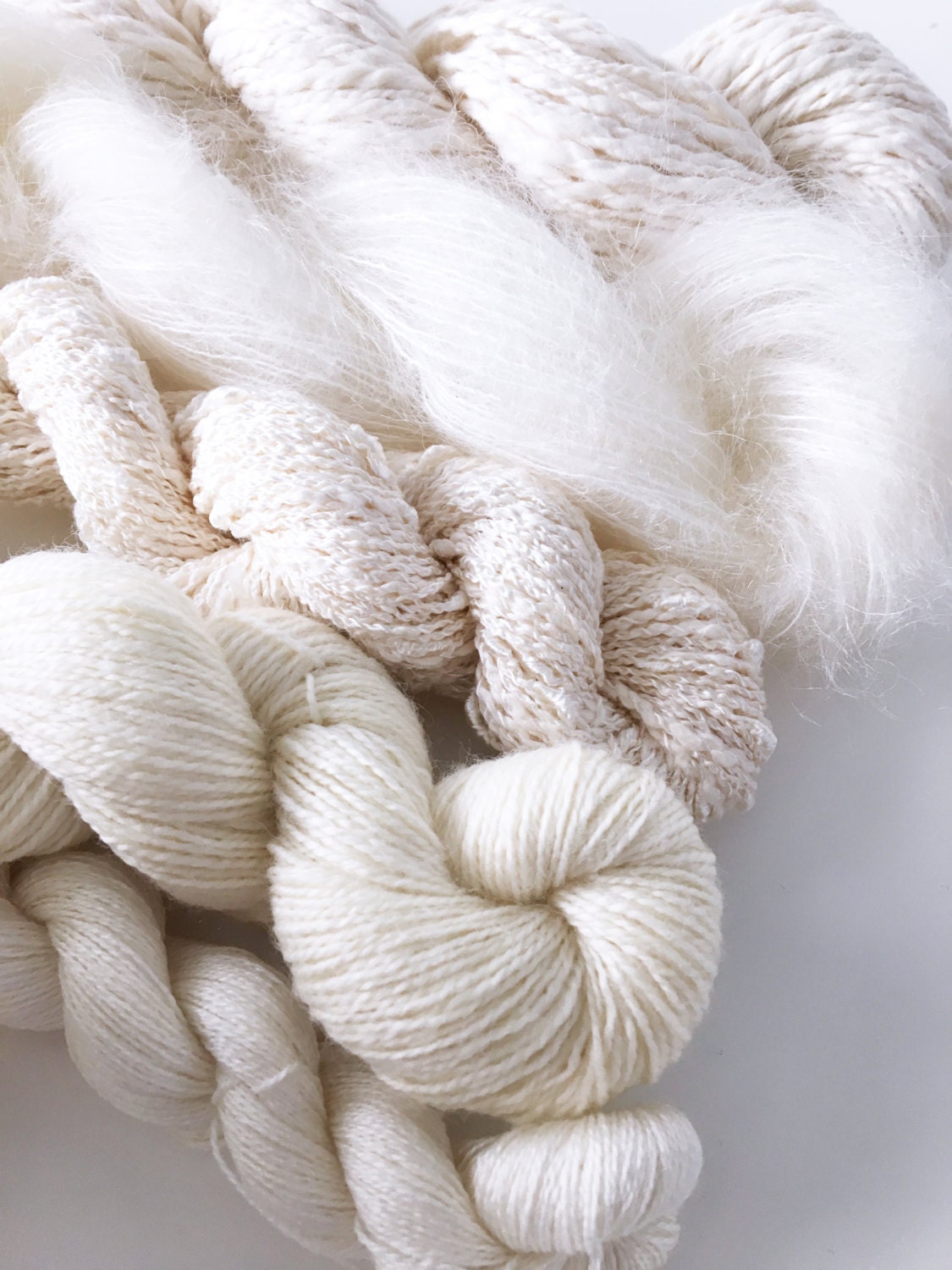 Weavers | Dyers Yarn Pack . Natural Undyed Yarns