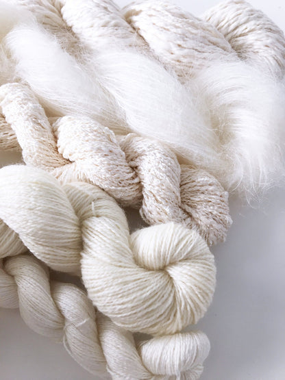 Weavers | Dyers Yarn Pack . Natural Undyed Yarns
