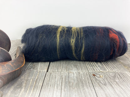 Uniquely curated art batt in color: "Bloom" "Dark Skies"