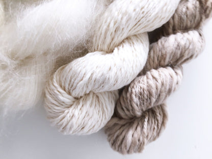 Weavers | Dyers Yarn Pack . Natural Undyed Yarns .