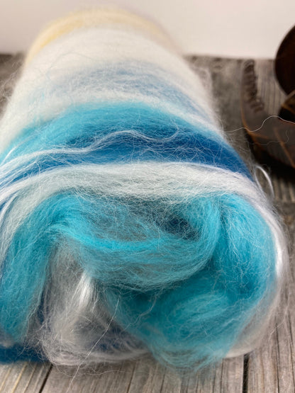 Uniquely curated art batt in color:  "Water"