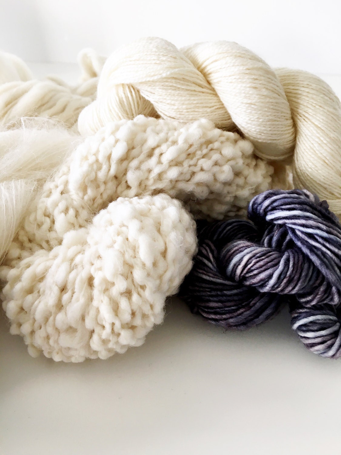 Weavers | Dyers Yarn Pack . Natural Undyed Yarns