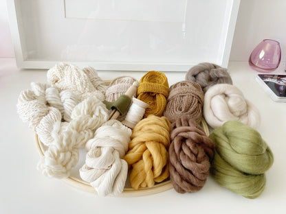 Deluxe Fiber Pack Gift with optional embroidery loop . "Woodland"