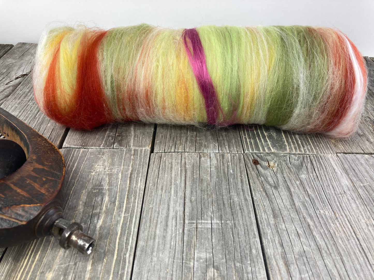 Uniquely curated art batt in color: "Flower Power"