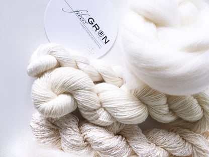 Weavers | Dyers Yarn Pack . Natural Undyed Yarns