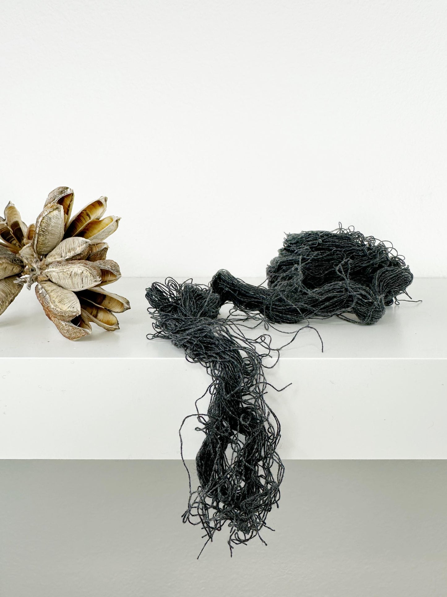 Recycled Yarn . Soft Frayed edge Yarn . Mini skeins