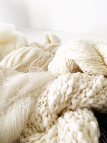 Weavers | Dyers Yarn Pack . Natural Undyed Yarns