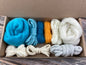 Petite Fiber Pack . Creatively curated for smaller weaving projects . "Sea"