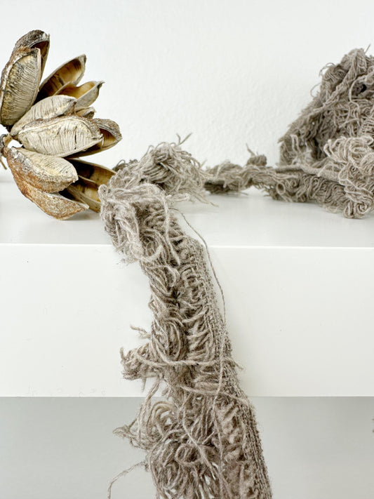 Recycled Yarn . Soft Frayed edge Yarn . Mini skeins