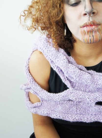 Knitting Pattern . Shoulder Wrap . "Broken Wings" . Contemporary Shoulder Wrap