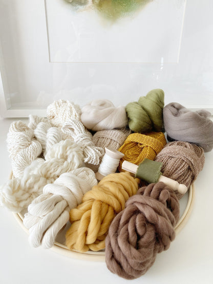 Deluxe Fiber Pack Gift with optional embroidery loop . "Woodland"