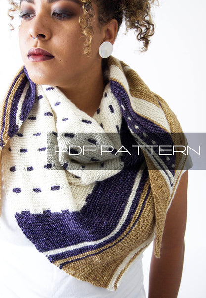 Knitting Pattern . Shawl . "Structural Integrity" . PDF pattern