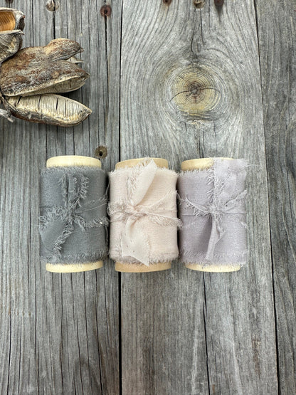 Silk Ribbon . Chiffon Silk .  Wedding Ribbon .  Multiple Colors