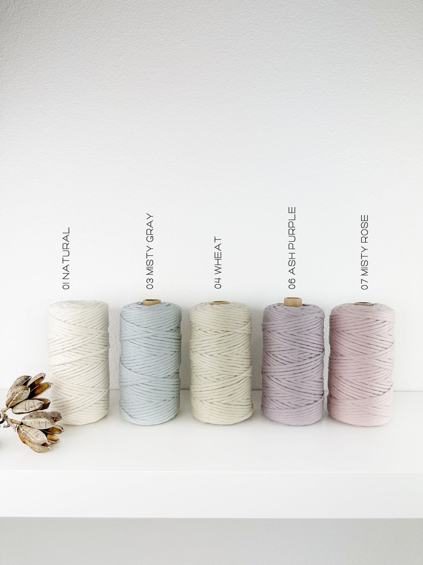 Premium Cotton string. 3.3 yds . Super Soft 4mm . Multiple Colors