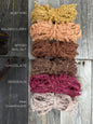Frizzy cotton ribbon . Weaving  Supplies . Multiple Colors