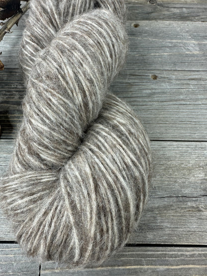 Wild Lilac Moon's Cavea Bark | undyed Baby Alpaca Cotton Blend Yarn
