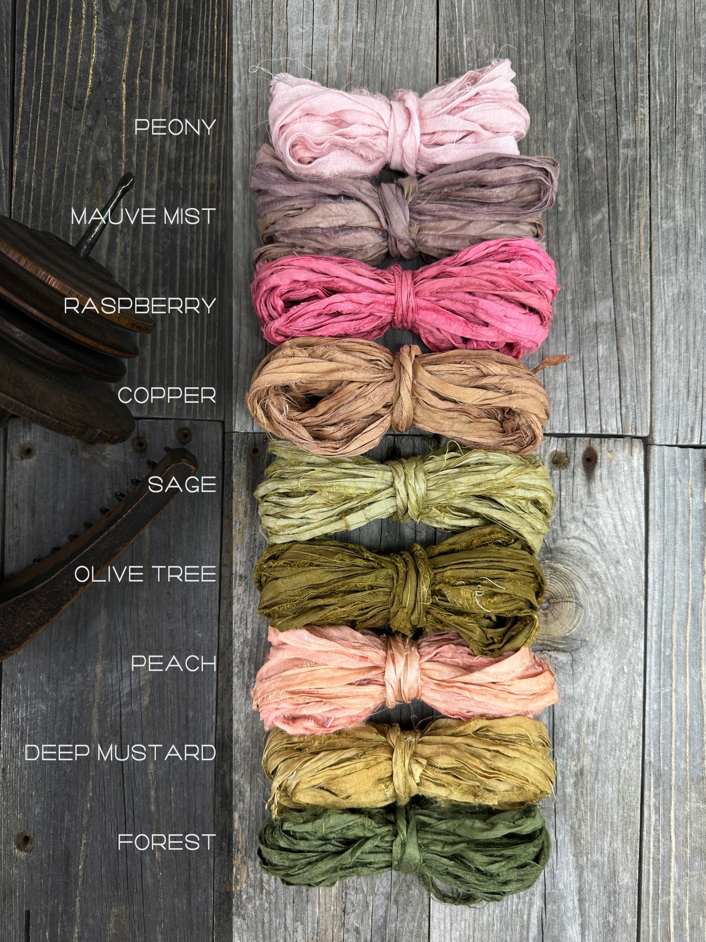 Sari Silk Ribbon , Chiffon Silk Ribbon . Recycled Sari/ Chiffon Silk Ribbon