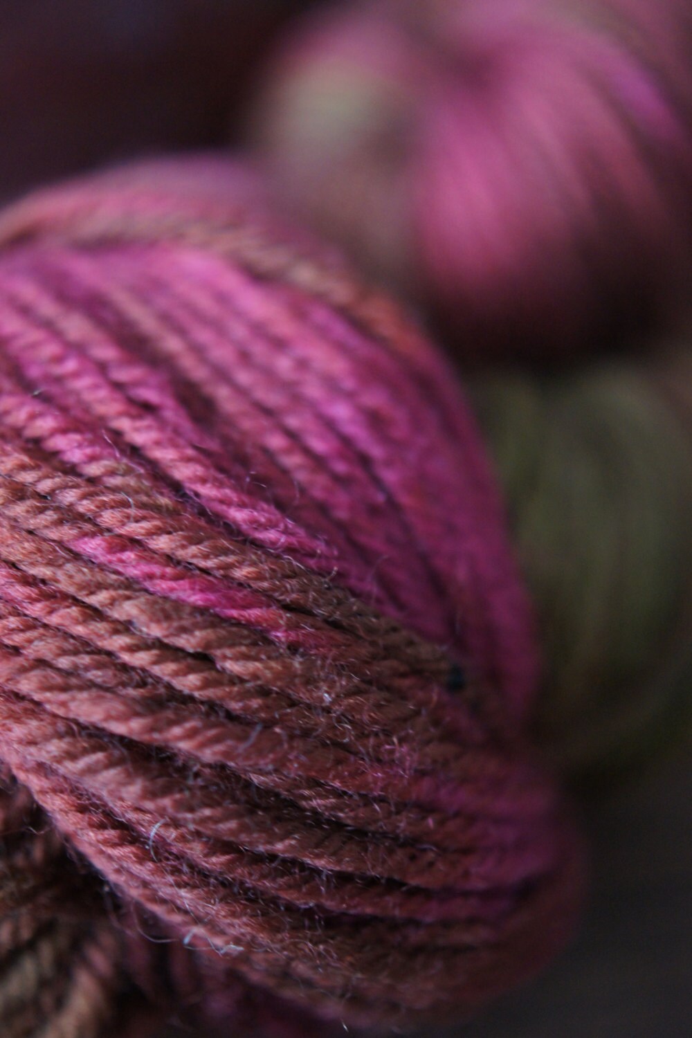 Superwash Merino Yarn . DK . Hand Dyed / 243 yards . "Wild Plum"