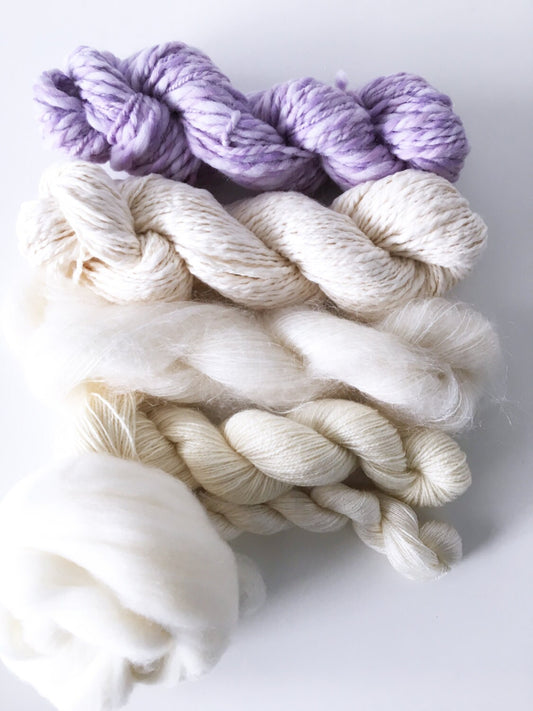 Weavers | Dyers Yarn Pack . Natural Undyed Yarns