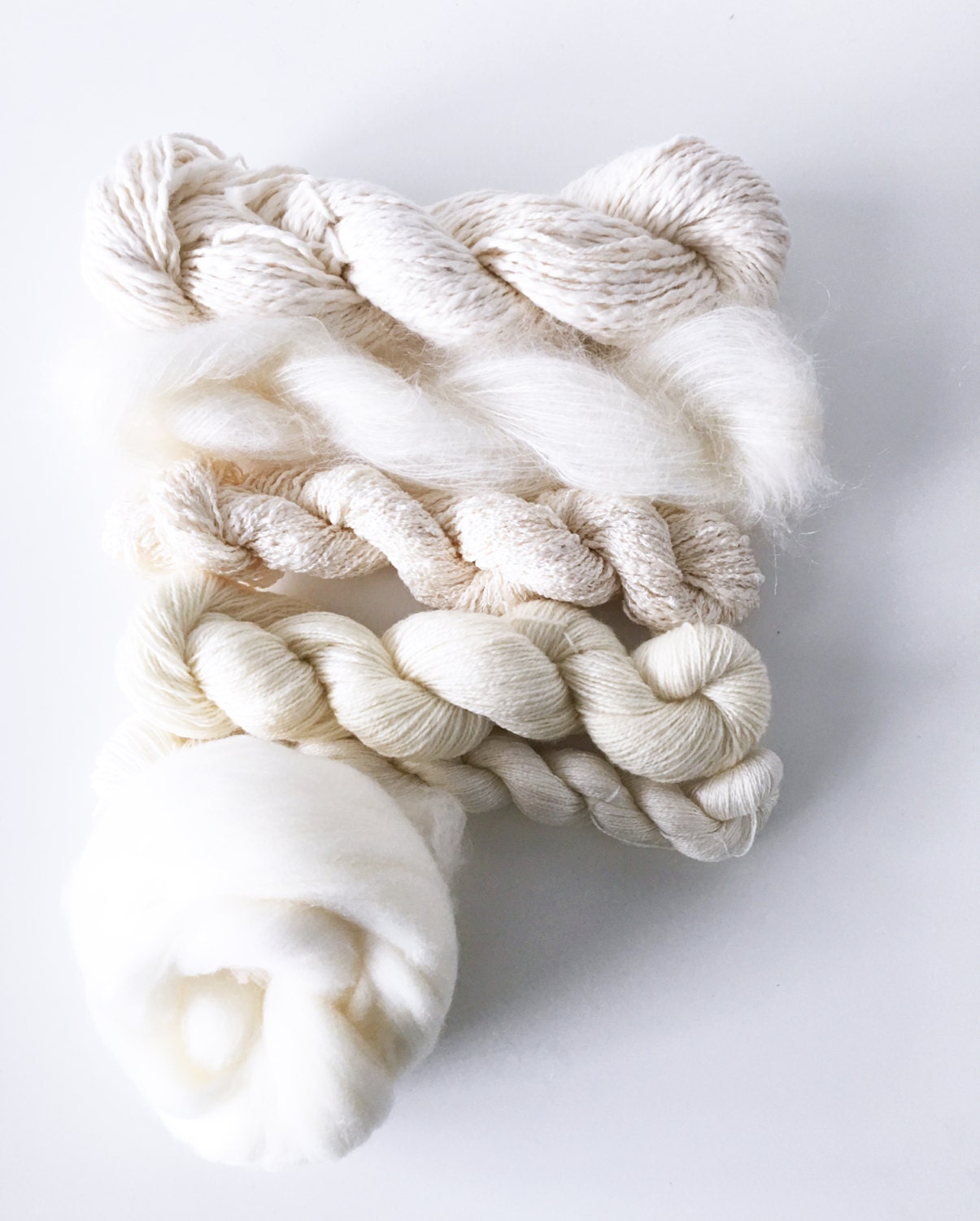 Weavers | Dyers Yarn Pack . Natural Undyed Yarns