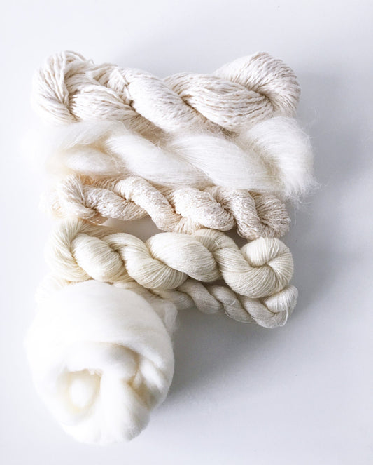 Weavers | Dyers Yarn Pack . Natural Undyed Yarns