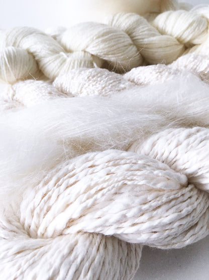 Weavers | Dyers Yarn Pack . Natural Undyed Yarns